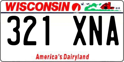 WI license plate 321XNA