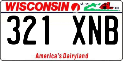WI license plate 321XNB