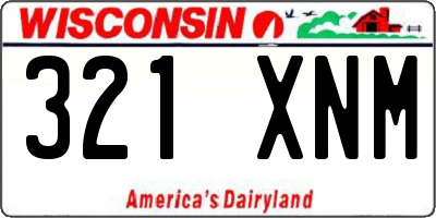 WI license plate 321XNM