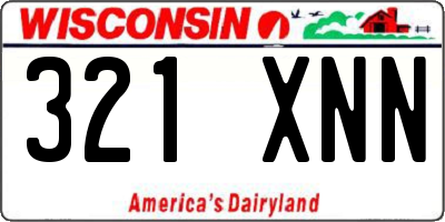 WI license plate 321XNN