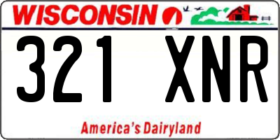 WI license plate 321XNR