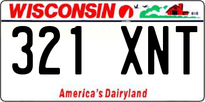 WI license plate 321XNT