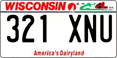 WI license plate 321XNU