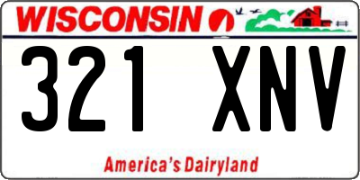 WI license plate 321XNV
