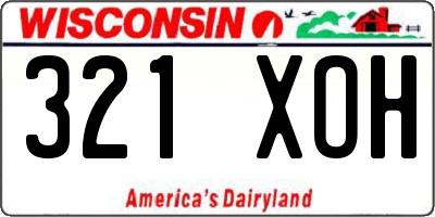 WI license plate 321XOH