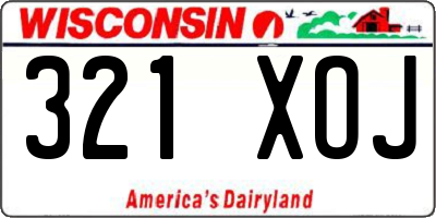 WI license plate 321XOJ
