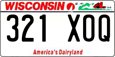 WI license plate 321XOQ