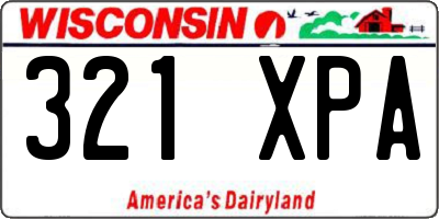 WI license plate 321XPA