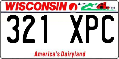 WI license plate 321XPC