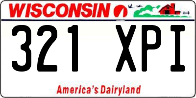 WI license plate 321XPI