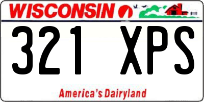 WI license plate 321XPS
