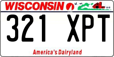 WI license plate 321XPT