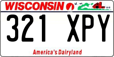 WI license plate 321XPY