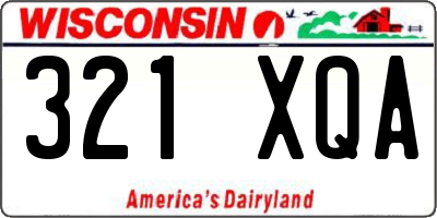 WI license plate 321XQA