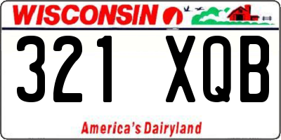 WI license plate 321XQB