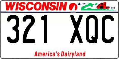 WI license plate 321XQC