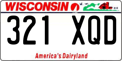 WI license plate 321XQD