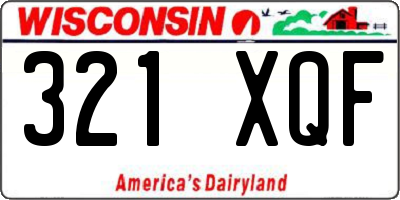 WI license plate 321XQF