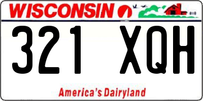 WI license plate 321XQH