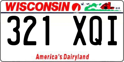 WI license plate 321XQI