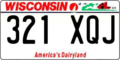 WI license plate 321XQJ