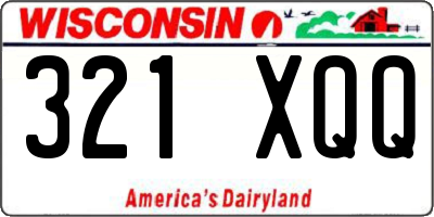 WI license plate 321XQQ