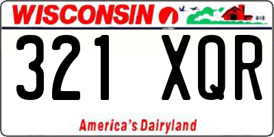 WI license plate 321XQR