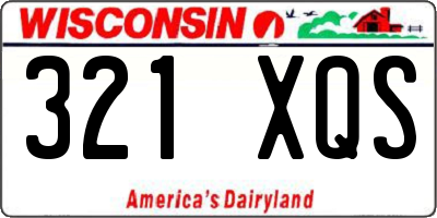 WI license plate 321XQS