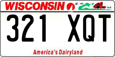 WI license plate 321XQT