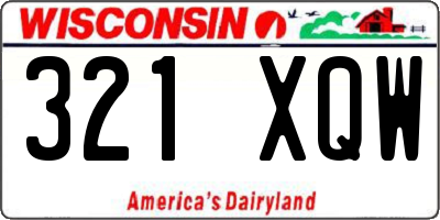 WI license plate 321XQW