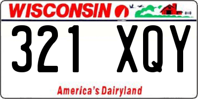 WI license plate 321XQY