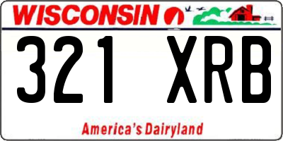 WI license plate 321XRB