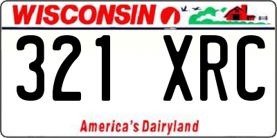 WI license plate 321XRC