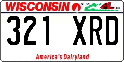 WI license plate 321XRD