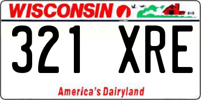 WI license plate 321XRE