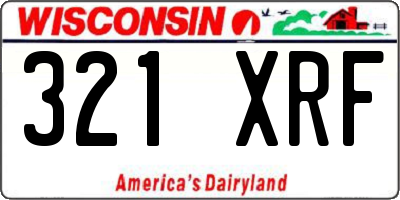 WI license plate 321XRF