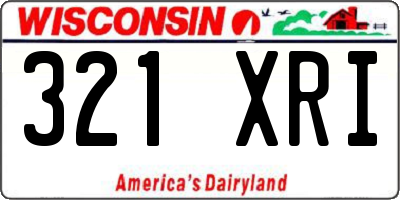 WI license plate 321XRI