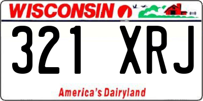 WI license plate 321XRJ