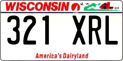 WI license plate 321XRL