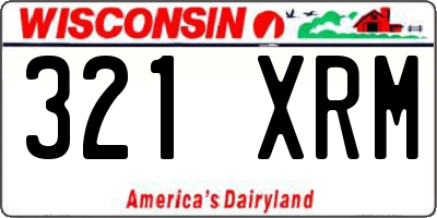 WI license plate 321XRM