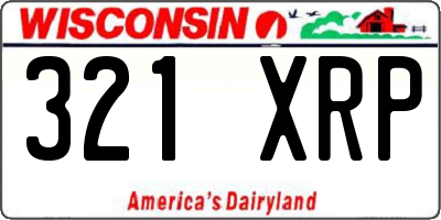 WI license plate 321XRP