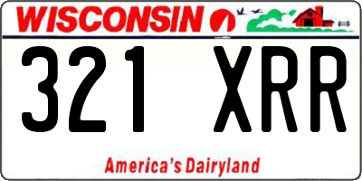 WI license plate 321XRR