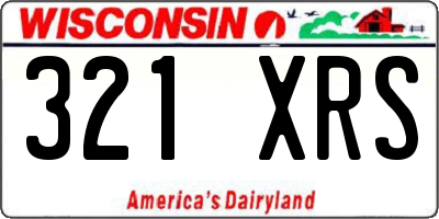 WI license plate 321XRS