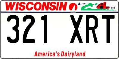 WI license plate 321XRT