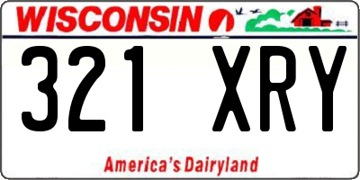 WI license plate 321XRY