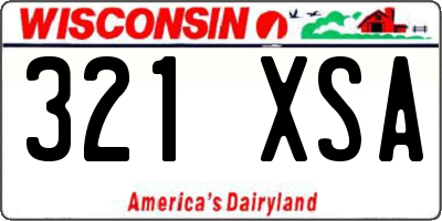 WI license plate 321XSA