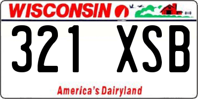 WI license plate 321XSB