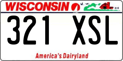 WI license plate 321XSL