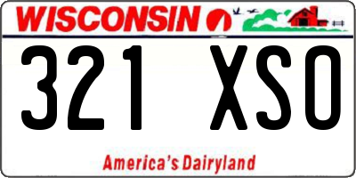WI license plate 321XSO