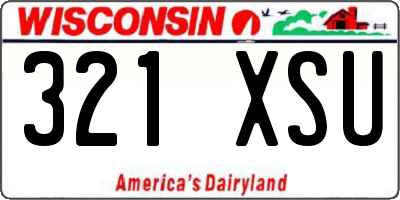 WI license plate 321XSU